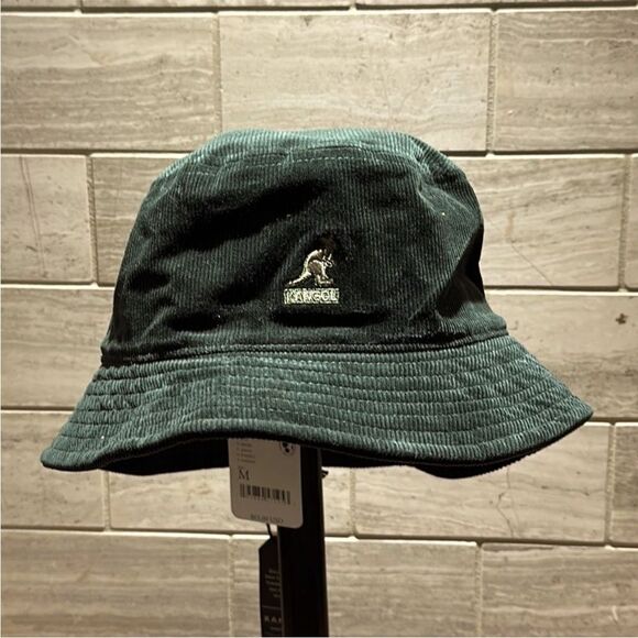 Free People Kangol Cord Bucket Hat Green Sz Medium NWT